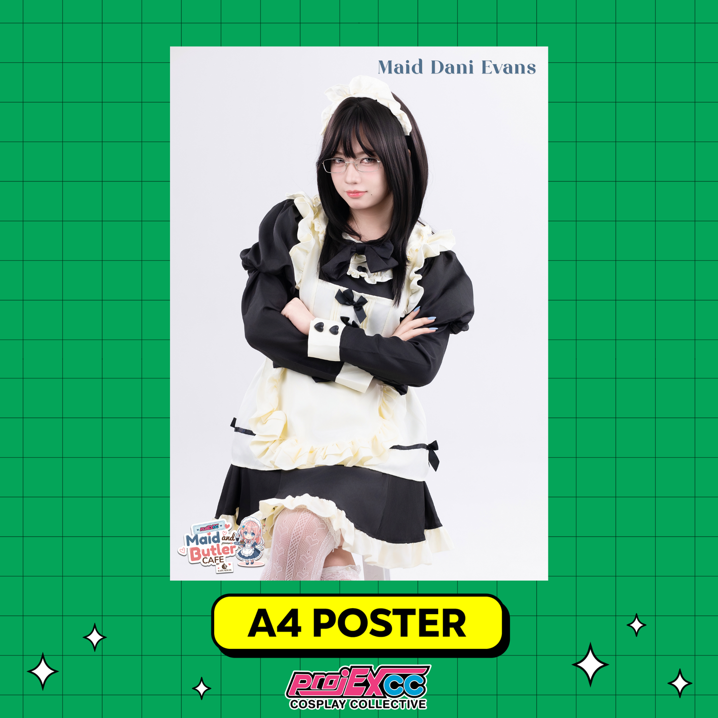 Maid Dani Evans - Toycon Maid and Butler Cafe 2026 Limited A4 Poster