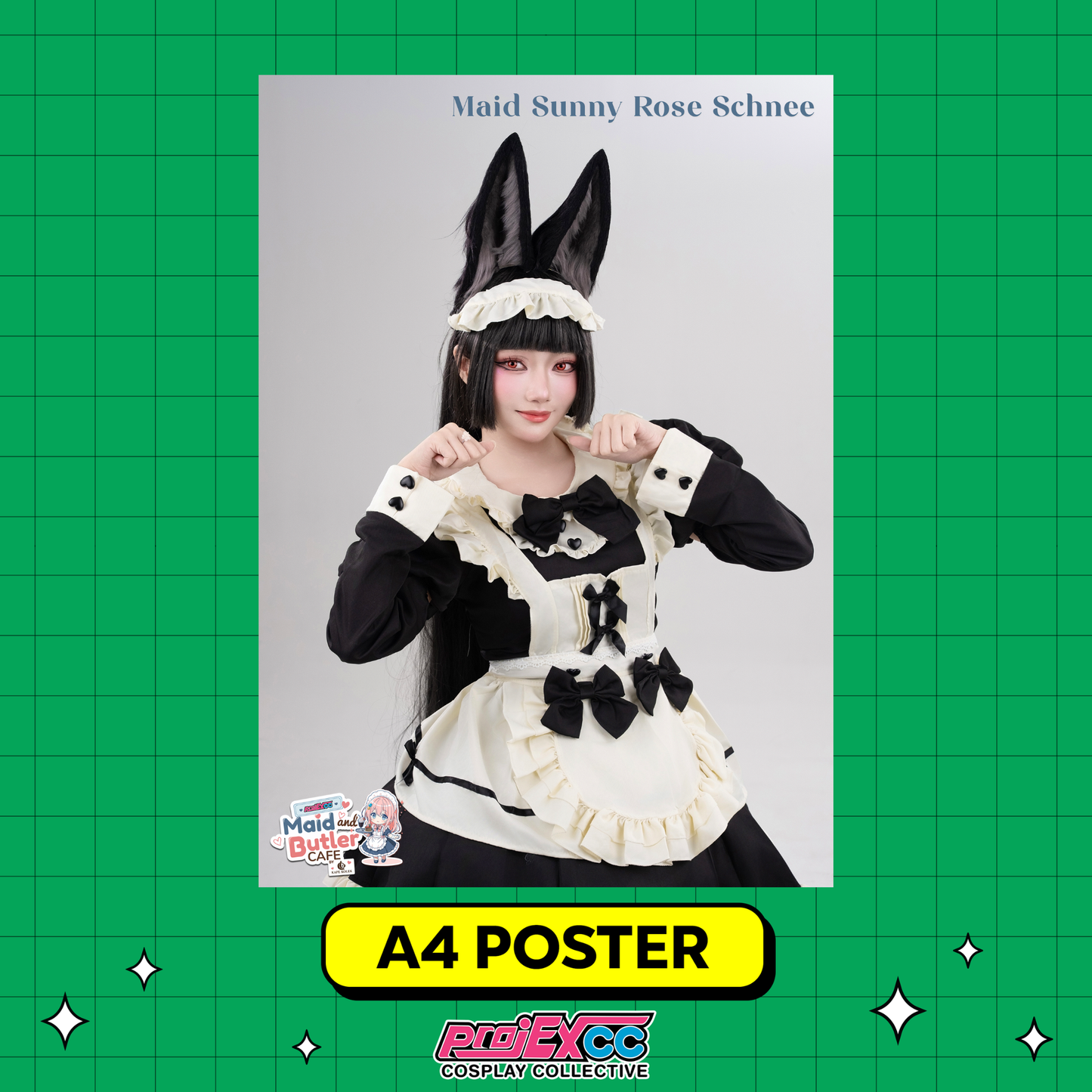 Maid Sunny Rose Schnee - Toycon Maid and Butler Cafe 2026 Limited A4 Poster