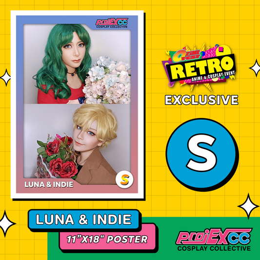 Luna & Indie Neptune & Uranus 11x18" S Gacha Poster - Ozine Fest Retro Anime & Cosplay Event Exclusive