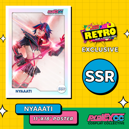 Nyaaati Ryuko Matoi 11x18" SSR Gacha Poster - Ozine Fest Retro Anime & Cosplay Event Exclusive