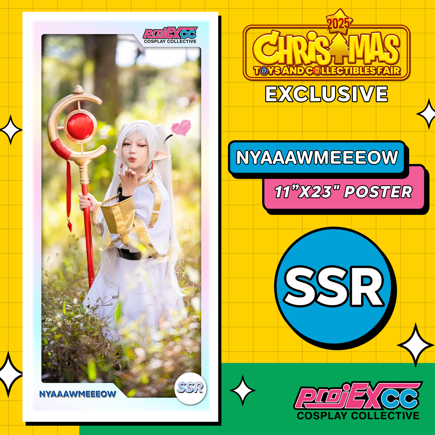 Nyaaawmeeeow Frieren 11x23" SSR Gacha Poster - Christmas Toyfair Exclusive