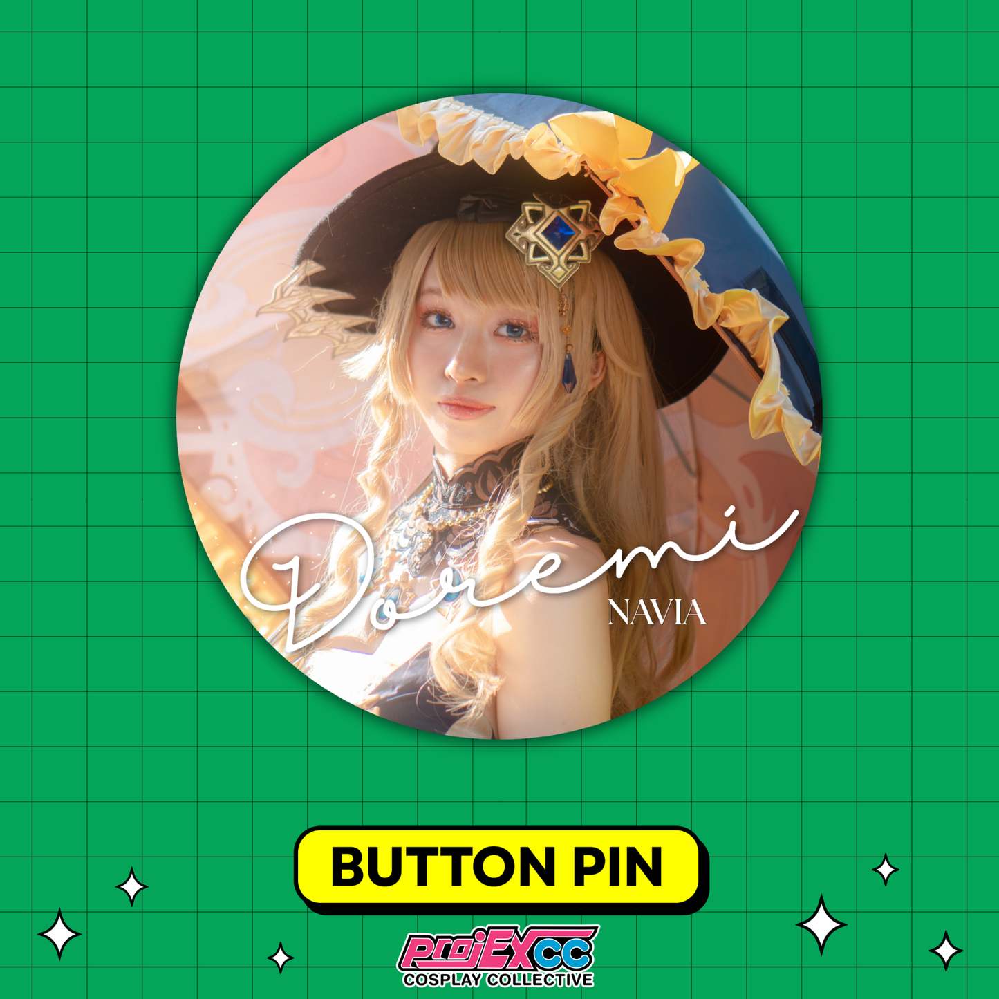 Doremi Cosplay Button Pin D - Cosplay Fiesta '26 Limited