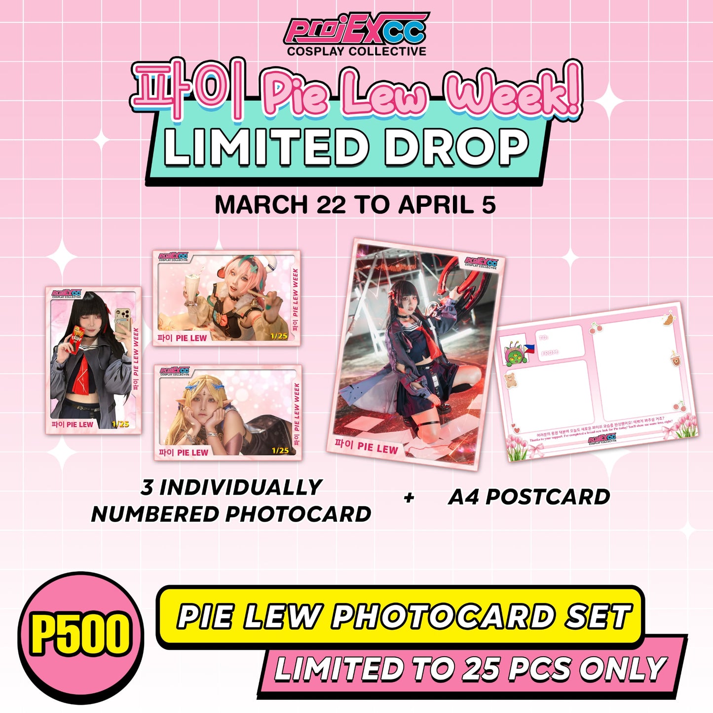 Pie Lew Photocard Set - PIE LEW WEEK Limited Drop (Limited to 25pcs Only)